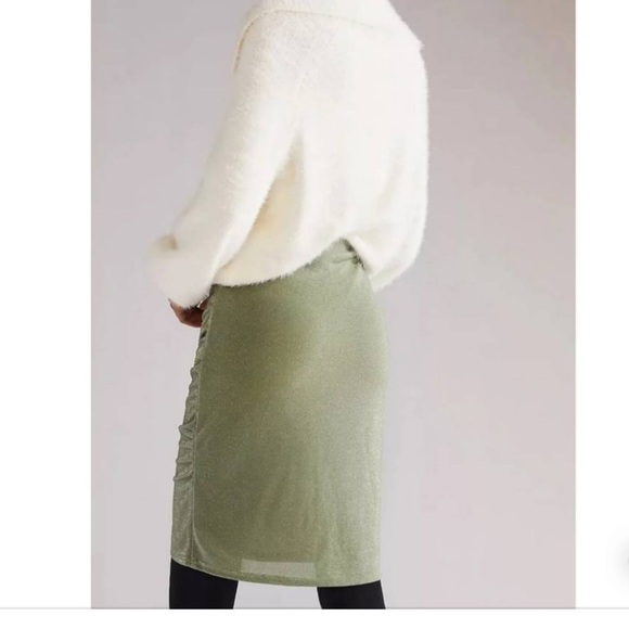 Anthropologie X Mare Mare Ruched Shimmer Skirt - Picture 3 of 11